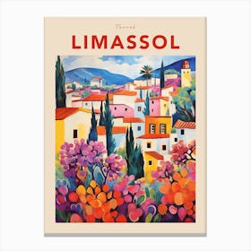 Limassol Cyprus 2 Fauvist Travel Poster Canvas Print