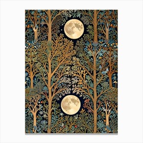 William Morris Moonlight In The Forest 16 Canvas Print