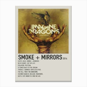 Imagine Dragons Smoke Mirrors Deluxe Album Cover Poster 2 Canvas Print