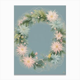 Wreath Of Flowers Canvas Print