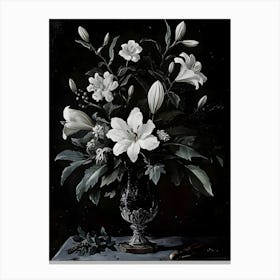 Lilies In A Vase Canvas Print