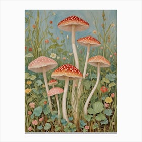 Fairytale Mushrooms Canvas Print