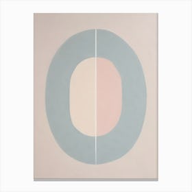 Whole - True Minimalist Calming Tranquil Pastel Colors of Pink, Grey And Neutral Tones Abstract Painting for a Peaceful New Home or Room Decor Circles Clean Lines Boho Chic Pale Retro Luxe Famous Peace Serenity Canvas Print