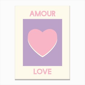 Amour Purple Canvas Print