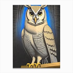 Wood-colored owl Canvas Print