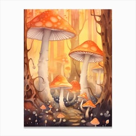 Storybook Mushrooms 3 Canvas Print