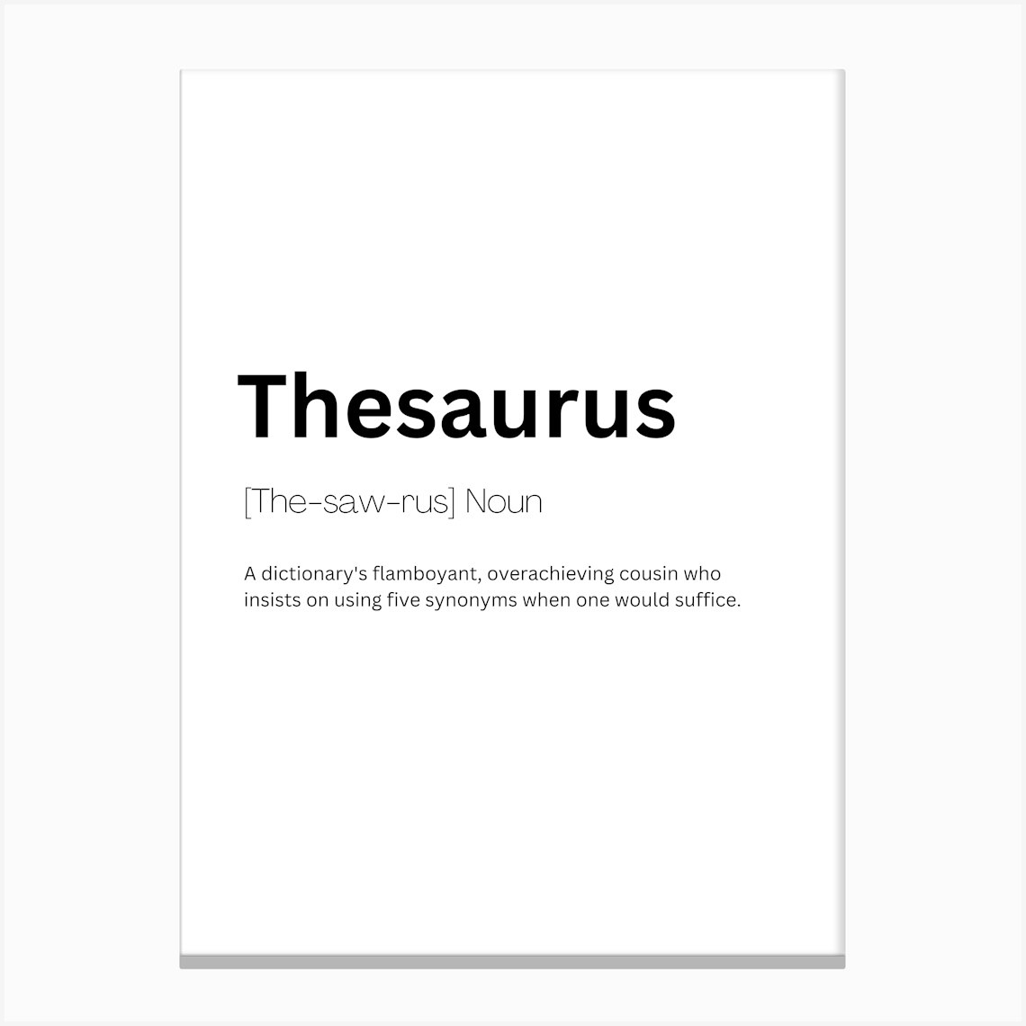 Thesaurus Definition Meaning Canvas Print by Kaigozen
