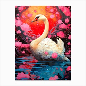 Swan Blossom Canvas Print