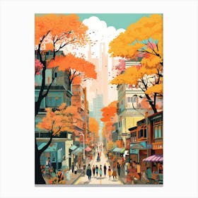 Manila In Autumn Fall Travel Art 2 Canvas Print