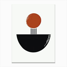 Shanghai Symmetry Minimalist Bauhaus Canvas Print