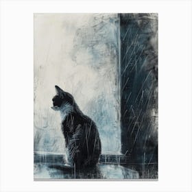 Cat In The Rain 8 Canvas Print