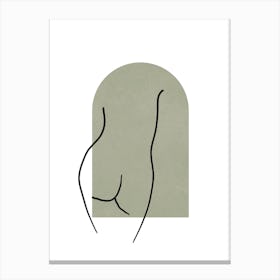 Olive Nude Figure 1 Canvas Print