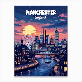 Manchester Vintage Art V 05 Canvas Print