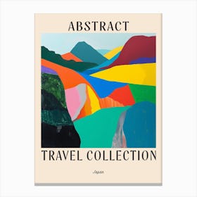 Abstract Travel Collection Poster Japan 5 Canvas Print