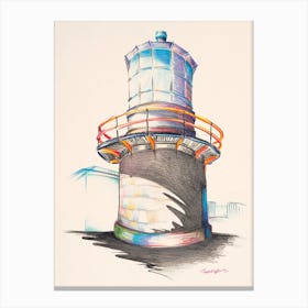 Nobbys Lighthouse Air Canvas Print