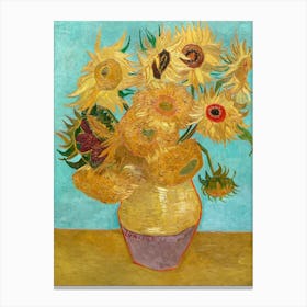 Sunflowers In A Vase Canvas Print