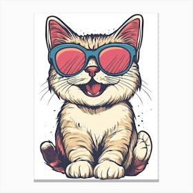 Cat In Sunglasses 1 Canvas Print