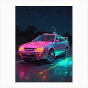 Neon Car 3 Canvas Print