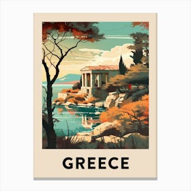 Vintage Travel Poster Greece 7 Canvas Print