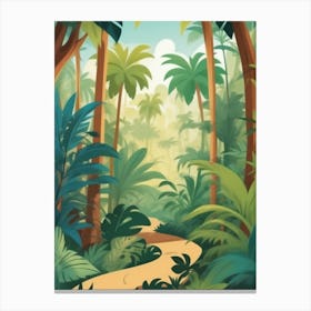 Cartoon Jungle Canvas Print