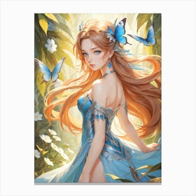 Sexy Anime Girl Painting (9) Canvas Print