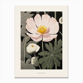 Flower Illustration Buttercup 1 Poster Canvas Print