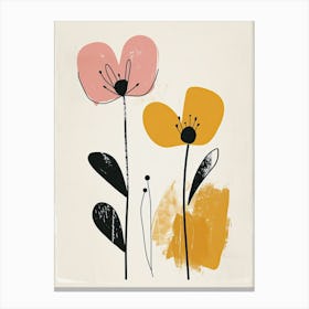 Victoria Flower Market Boho Minimalist Style Canvas Print