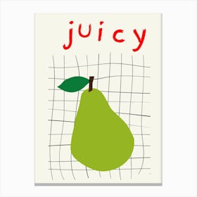 Juicy Pear Poster  Canvas Print