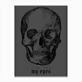 Humoristic Gothic Skull Canvas Print