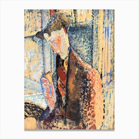 Reverie Study of Frank B. Haviland by Amedeo Modigliani (1914) | contemporary | modern | vintage expressionist | FParrish Art Prints Canvas Print