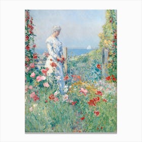 Woman In A Garden 2 Canvas Print