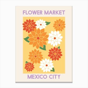 Flower Market Mexico City Canvas Print