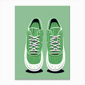 Pair Of Shoes On A Solid Background Minimalistic Vector Art, 1263 Canvas Print