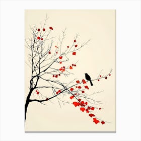 Bird On A Tree Canvas Print