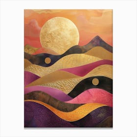 Sunset In The Desert 5 Canvas Print