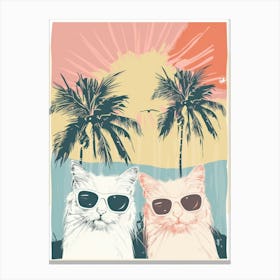 Two Cats In Sunglasses 9 Canvas Print