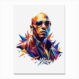 Wisin 01 Portrait Music Icon WPAP Pop Art Canvas Print