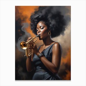 Music Blues Trumpet Saxophone Canvas Print