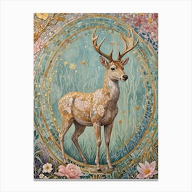 Deer In Colour Canvas Print