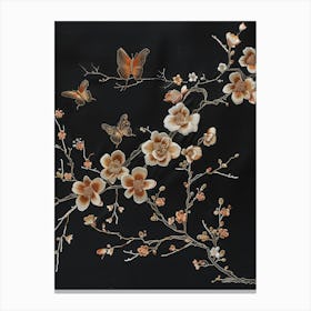 Blossoms And Butterflies Canvas Print