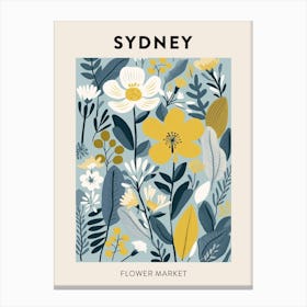 Flower Market Poster Sydney Australia Canvas Print
