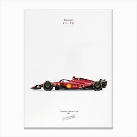 Ferrari F1 2022 Car F1 75 Charles Leclerc Canvas Print