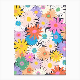 Crepe Paper Flowers At Midnight Canvas Print