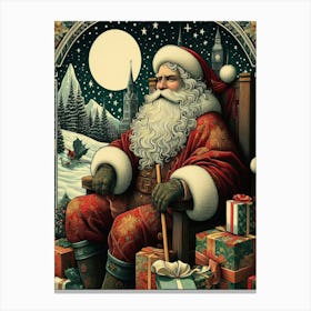 Santa Claus In The Chair Canvas Print