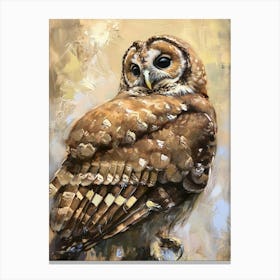 Spotted Owl Painting 3 Canvas Print