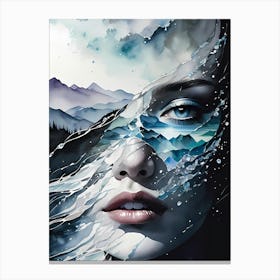 'Water' face Canvas Print