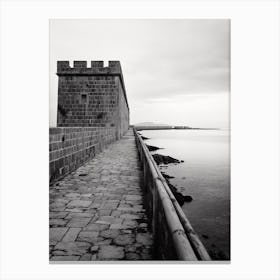 Alghero, Italy, Black And White Photography 4 Canvas Print