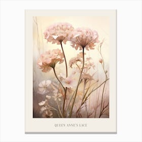 Floral Illustration Queen Annes Lace 4 Poster Canvas Print