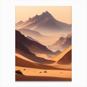 Mountainous Desert Landscape Canvas Print