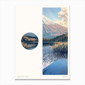 Mount Fuji Japan 7 Cut Out Travel Poster Canvas Print
